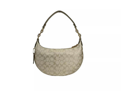COACH Payton Signature PVC Leather Shoulder Bag Champagne Women's gold