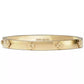 Spade Flower Hinge Bangle Bracelet