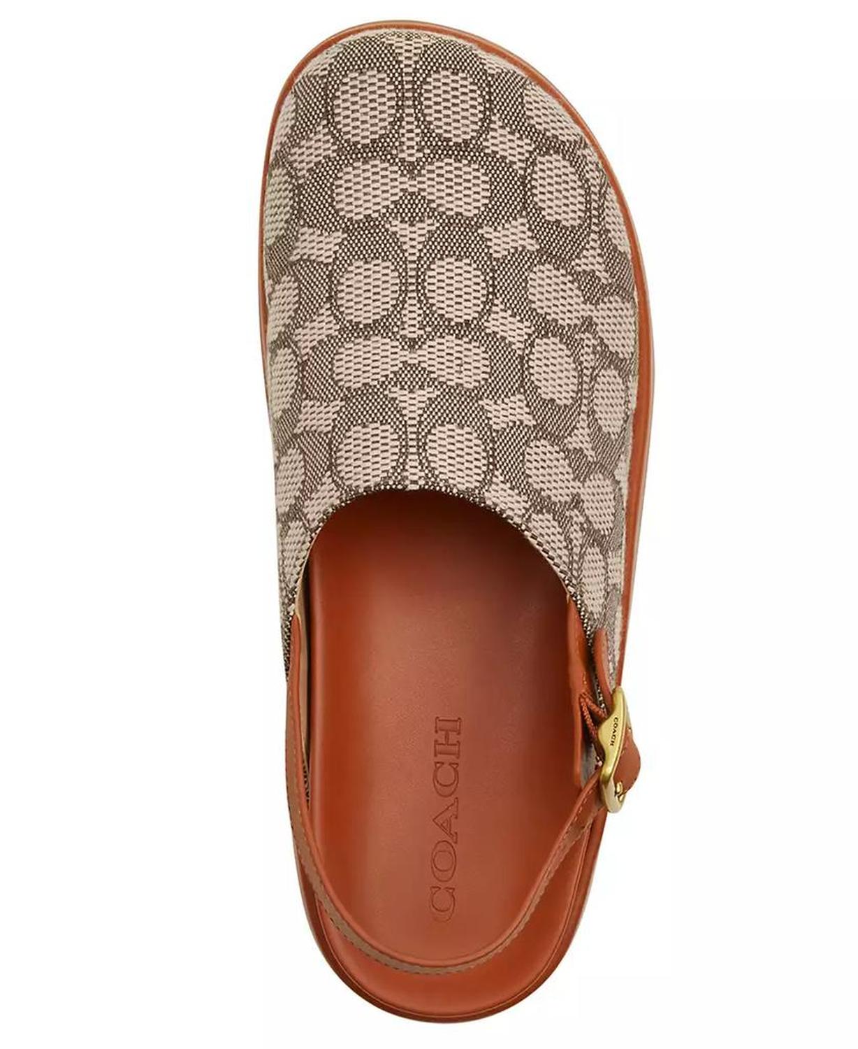 Women's Sculpted C Signature Jacquard Logo Platform Clogs