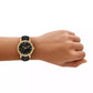 Women's Corey Three-Hand Black Leather Watch, 38mm