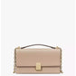 Women's Deco Pebbled Mini Flap Chain Crossbody Bag
