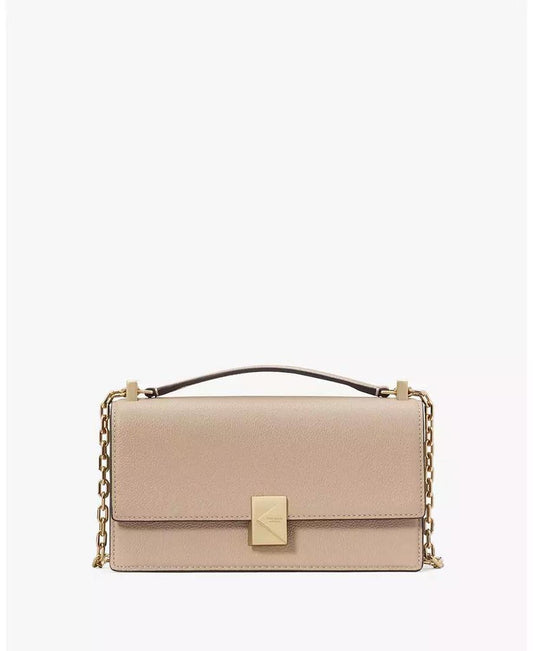 Women's Deco Pebbled Mini Flap Chain Crossbody Bag