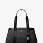 Romee Large Signature Logo and Leather Tote Bag