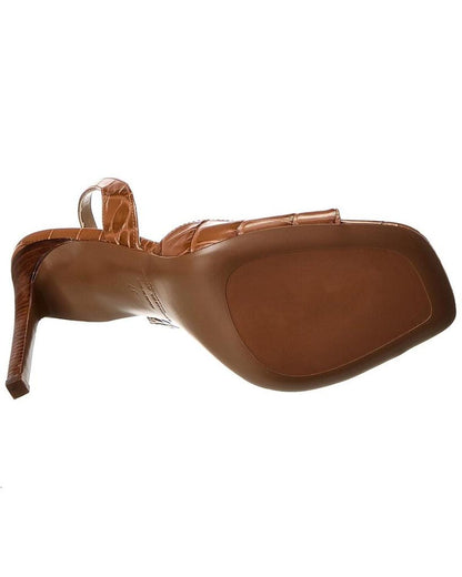 Marisa Croc-Embossed Leather Slingback Sandal
