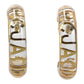 Marc Jacobs Logo Plaque Hoop Earrings
