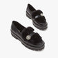 Women's Posh Winter Fur Loafers In Black