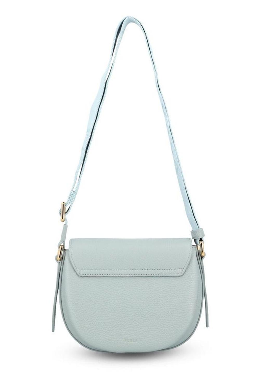 Furla Logo Plaque Foldover-Top Shoulder Bag