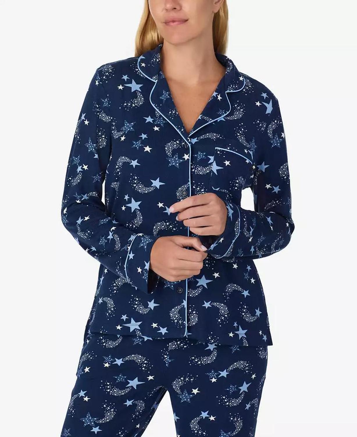Women's 2-Piece Sleepwear Long-Sleeve Top and Pajama Pants Set