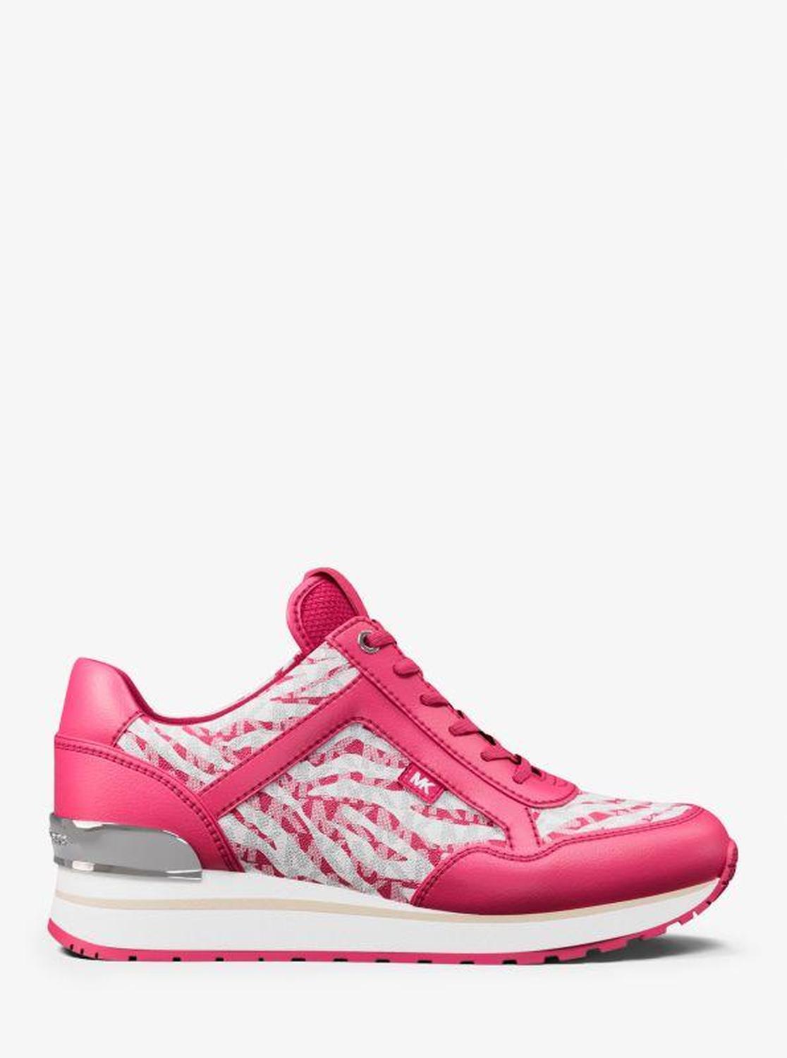 Maddy Zebra Print Signature Logo Trainer