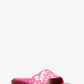 Hannah Sequined Floral Print Slide Sandal