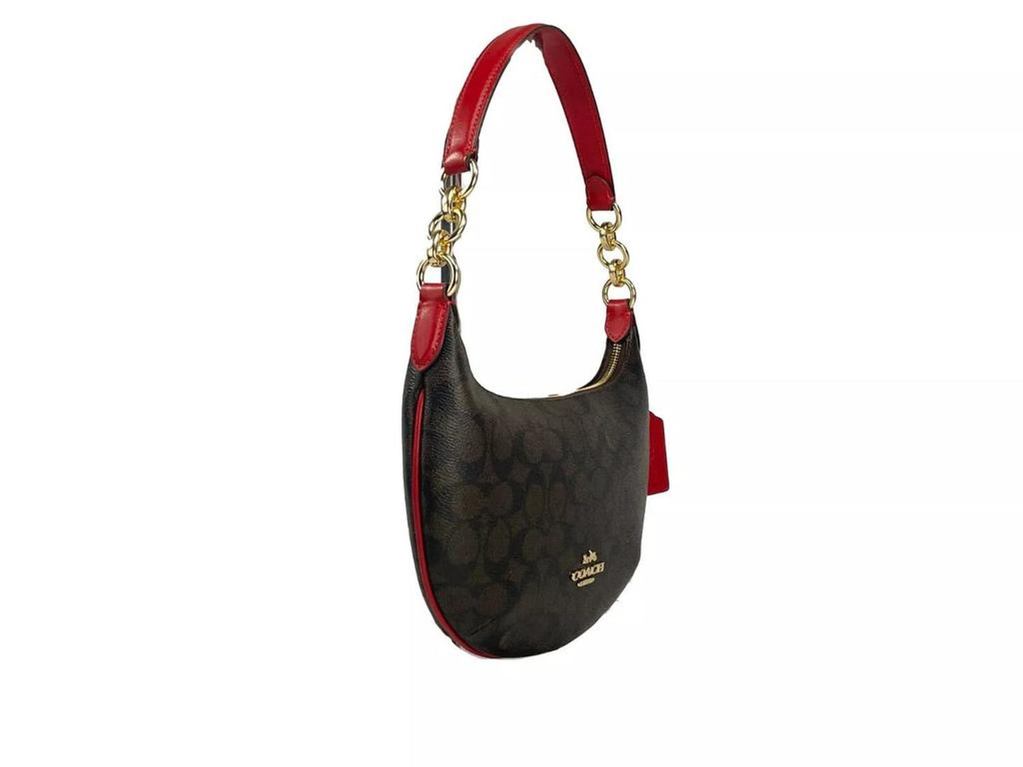 COACH Payton Signature PVC Leather Shoulder Bag Women's