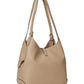 Deco Pebbled Leather Large Shoulder Bag
