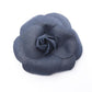 Camellia Corsage Brooch Fabric Navy