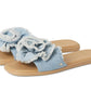Flourish Denim Flat Sandal