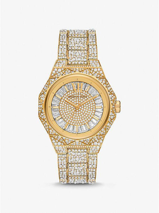 Oversized Raquel Pavé Gold-Tone Watch