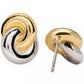 Two-Tone Interlock Stud Earrings