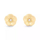 Faux Cultivated Pearl Signature Heritage Tea Rose Stud Earrings