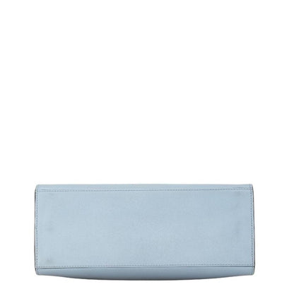 blue  Leather Handbag Shoulder Bag (Pre-Owned)