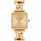 Women's Cass Gold Tone Stainless Steel and Saddle Leather Calfskin Strap Watch, 22mm
