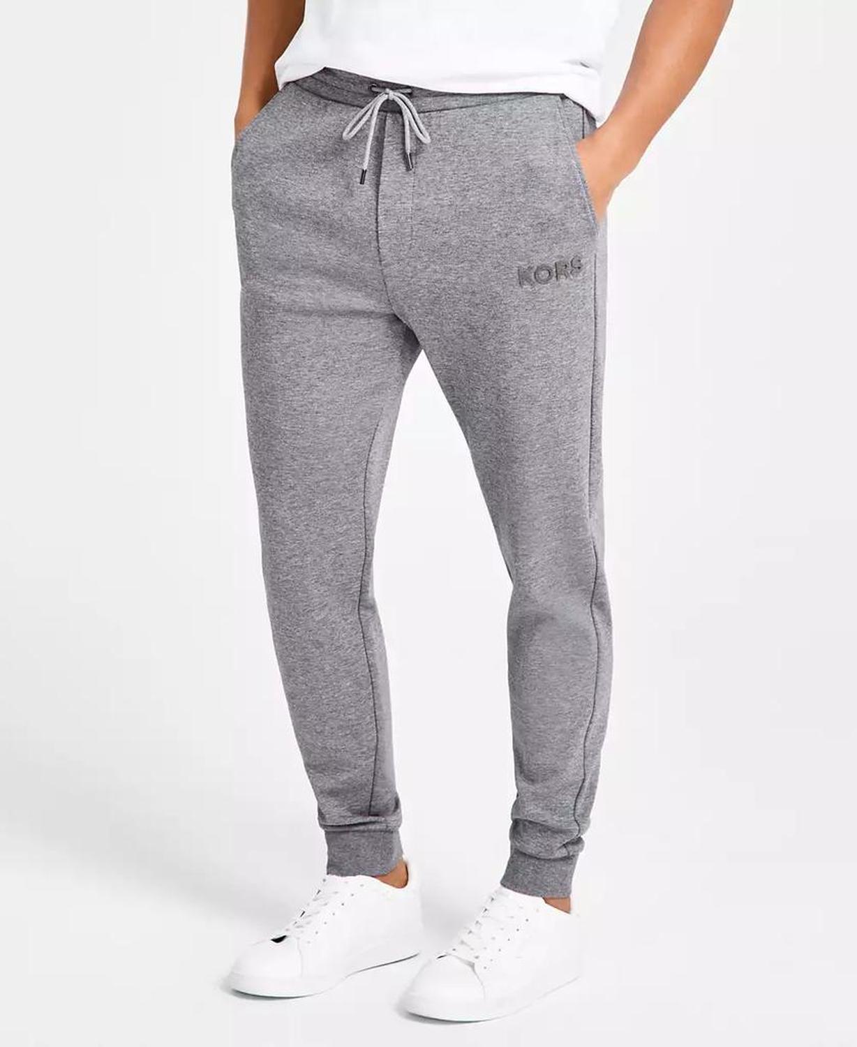Men's Textured-Logo Jogger Pants