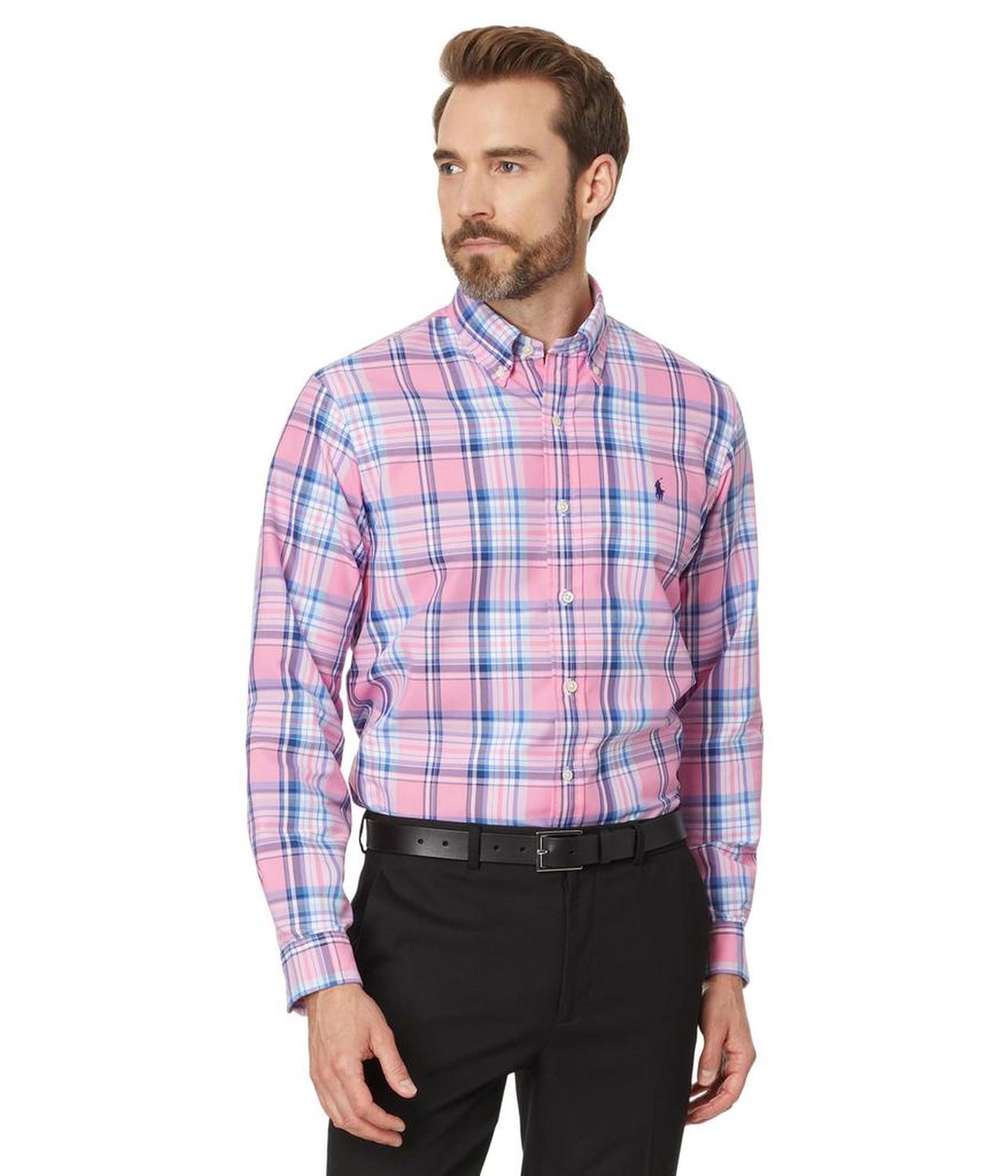 Classic Fit Plaid Oxford Shirt