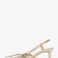 Alora Metallic Crocodile Embossed Leather Slingback Pump