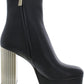 Womens Leather Ankle Booties