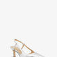 Alora Metallic Snake Embossed Leather Slingback Pump