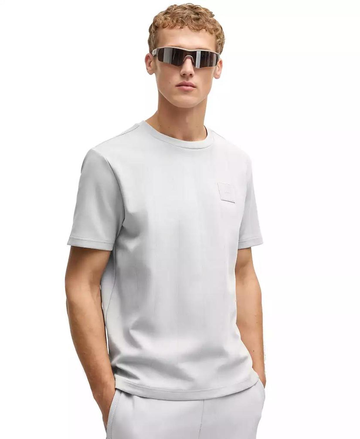 Men's Drop-Stitch Detail Relaxed-Fit T-Shirt