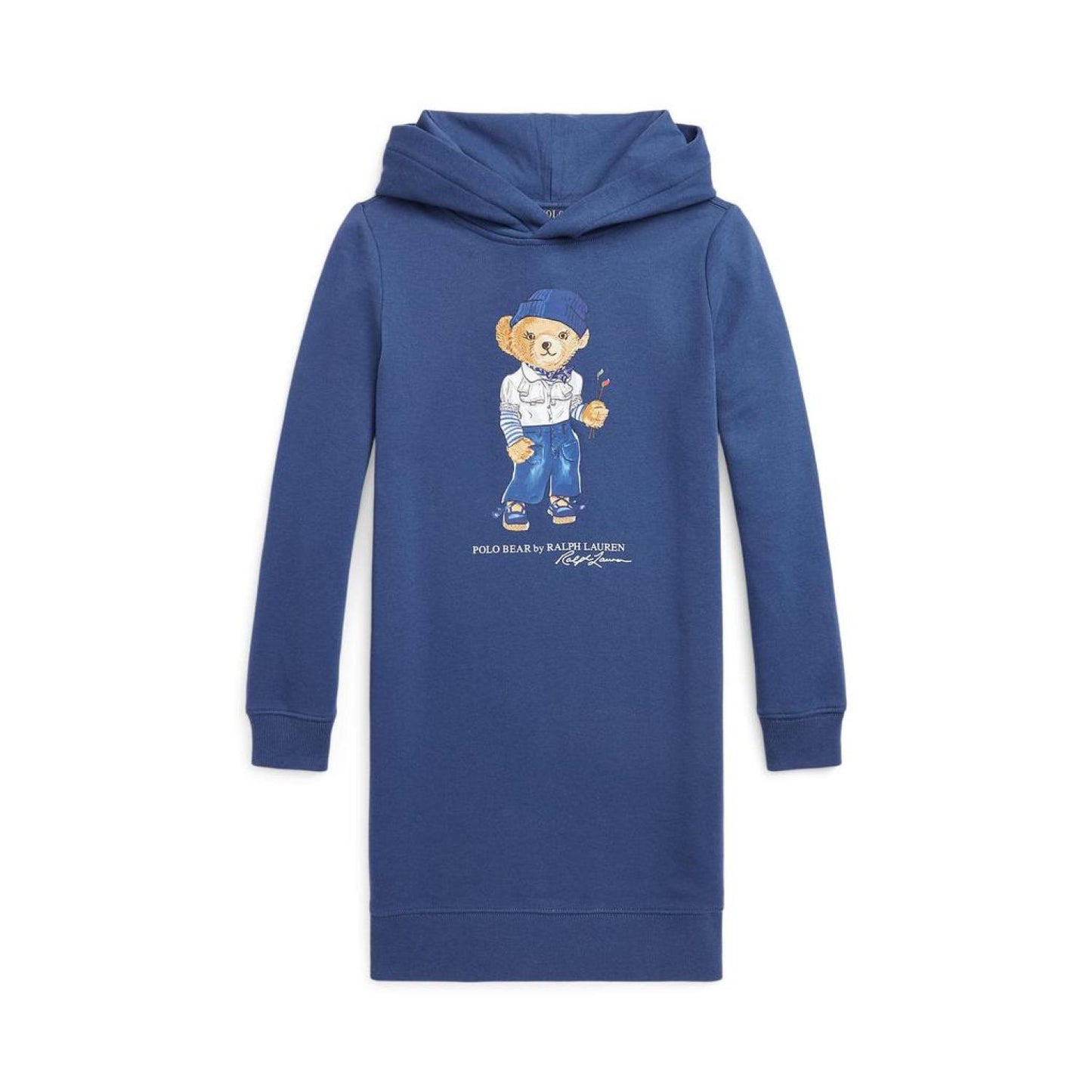 Polo Bear Fleece Hoodie Dress (Big Kids)
