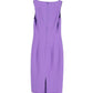 Sleeveless Shift Dress in Purple Wool