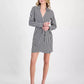 Women's Cotton Striped Collared Sheath Dress