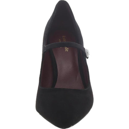 Maren Womens Suede Pointed Toe Mary Jane Heels