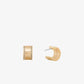Pavé Logo Huggie Hoop Earrings