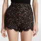 Hand-Embroidered Sequin Floral Lace Shorts
