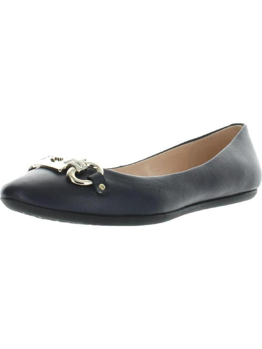 Womens Leather Slip On Ballet Flats