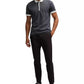 Men’s Striped Trim Polo