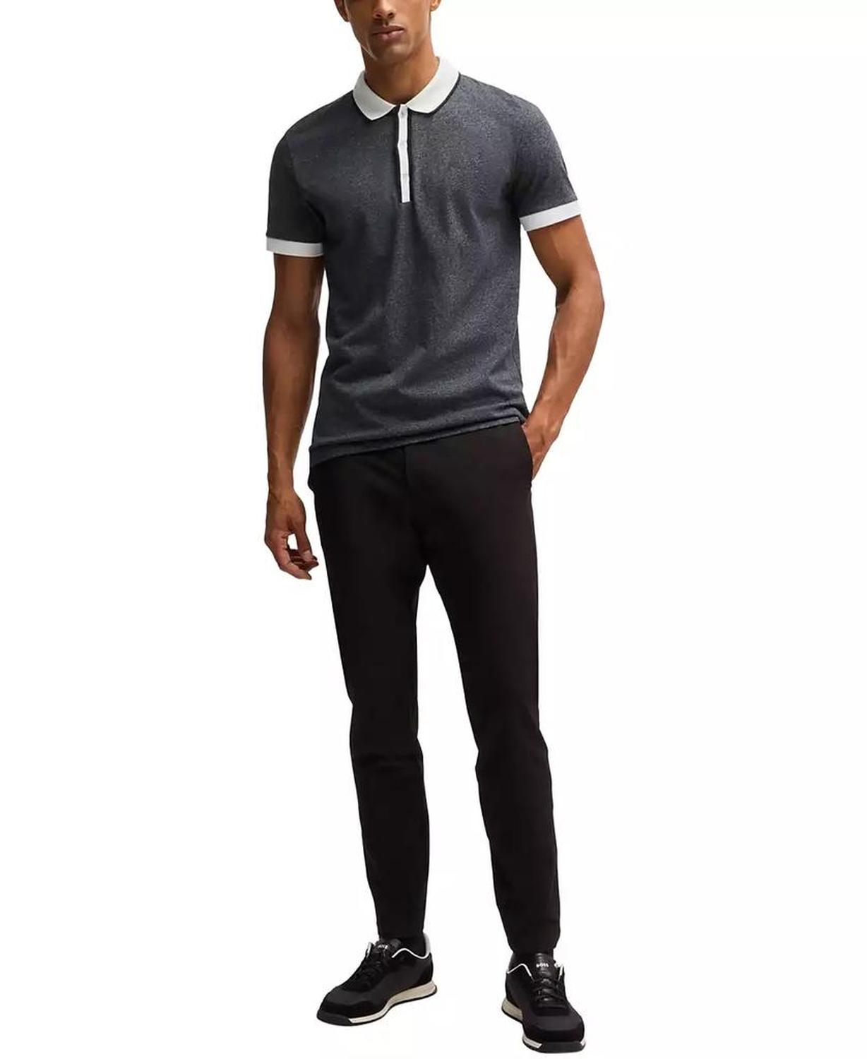 Men’s Striped Trim Polo