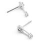 Rhodium Signature Safety Pin Stud Earrings