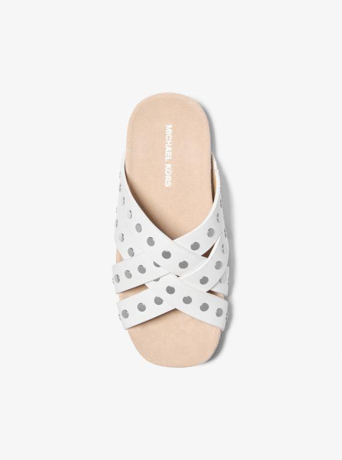 Irene Studded Leather Flat Sandal