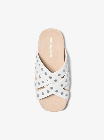Irene Studded Leather Flat Sandal
