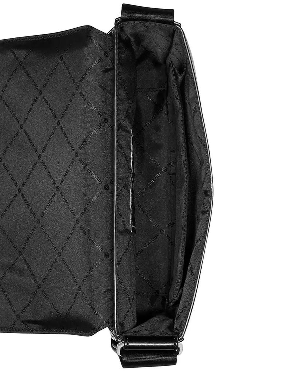 Men's Leather Mini-Flap Logo Crossbody Bag