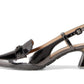 Nikola Metallic Leather Hybrid Slingback