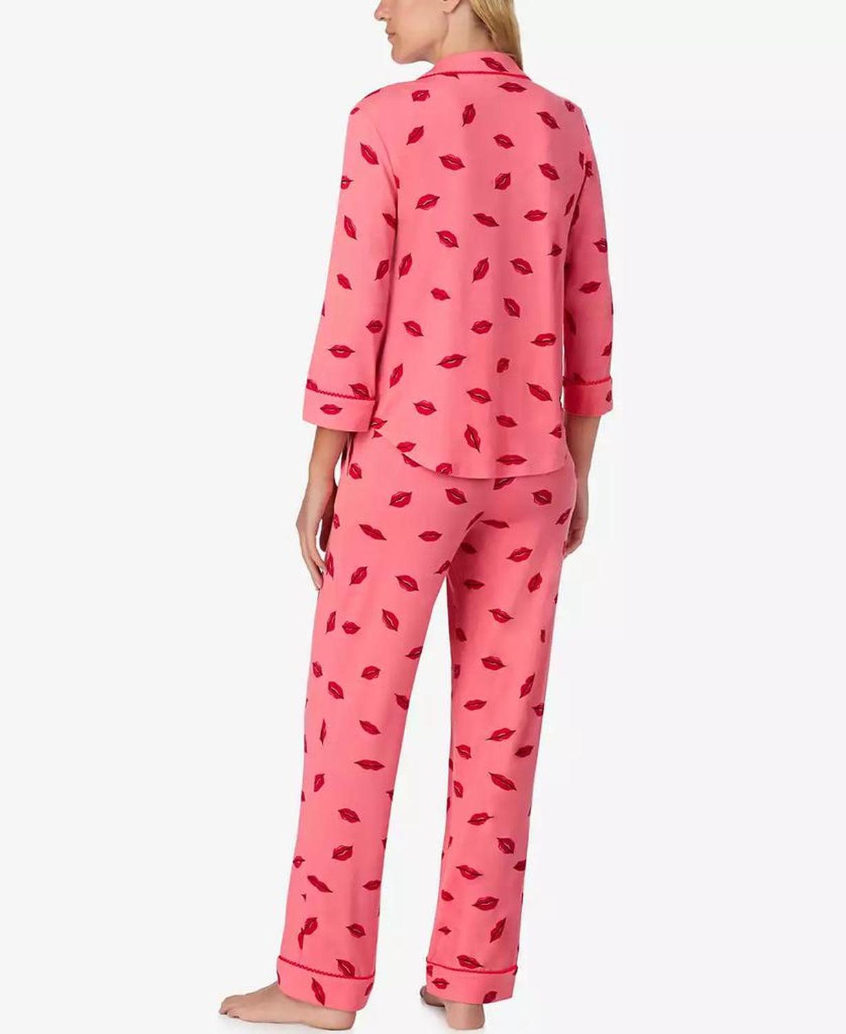 Women's 2-Piece Sleepwear 3/4-Sleeve Top and Pajama Pants Set