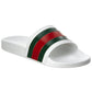 Gucci Web Rubber Slide Sandal