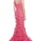 Marchesa Notte V-Neck Mermaid Gown