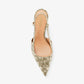 Alora Metallic Crocodile Embossed Leather Slingback Pump