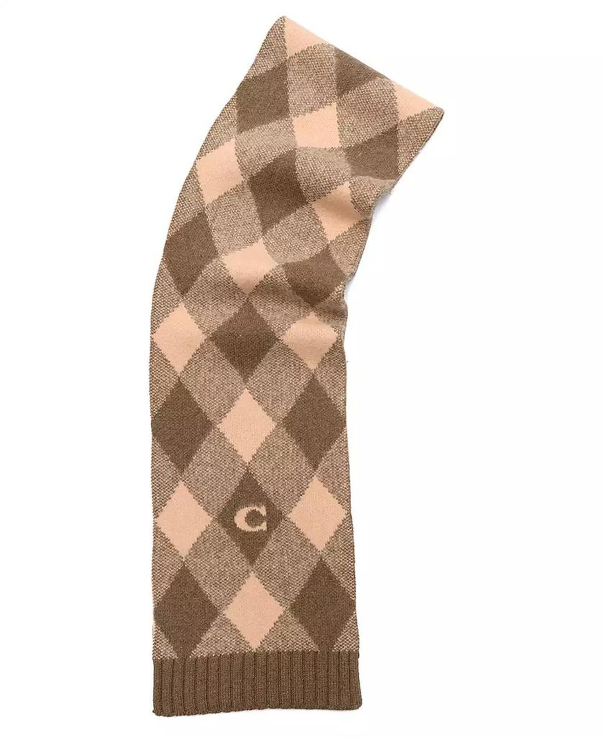 Women's Argyle Knit Muffler Scarf