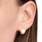 Gold-Tone Small Cubic Zirconia Heart Huggie Hoop Earrings, 0.51"