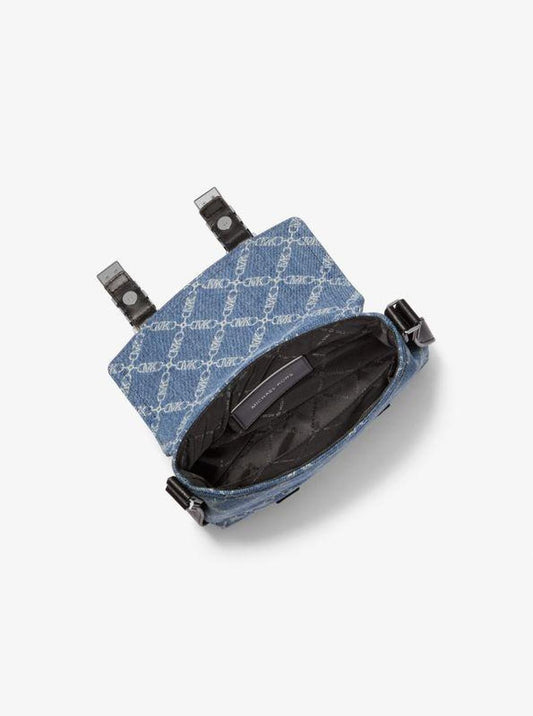 Darrington Mini Empire Diamond Jacquard Denim Crossbody Bag